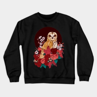 Owl Floral Eclipse Crewneck Sweatshirt